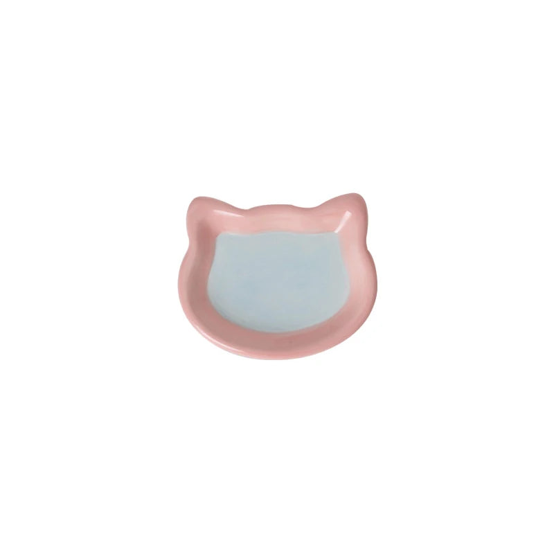 hand-painted ceramic cat food bowl, view 21 - MRSLM