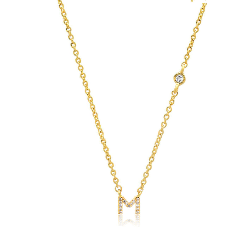 letter pendant necklace, view 15 - MRSLM
