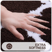 Ultra soft shaggy bath mat set, view 7 - MRSLM
