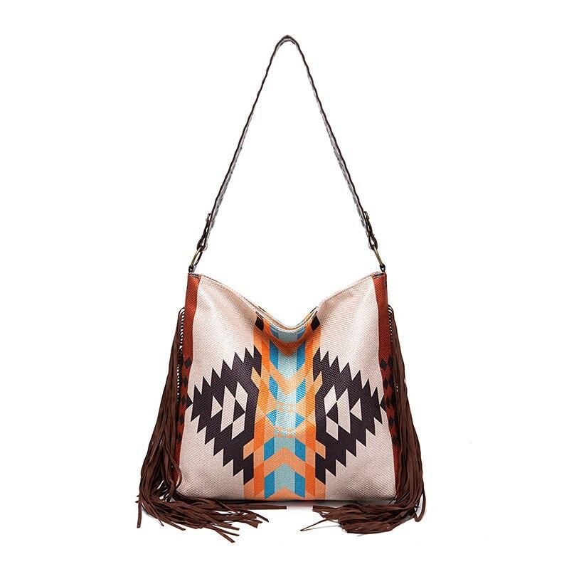 bohemian canvas shoulder bag, view 2 - MRSLM