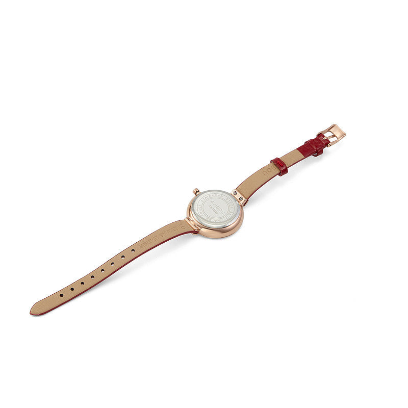 cute cat dial analog watch red, view 5 - MRSLM