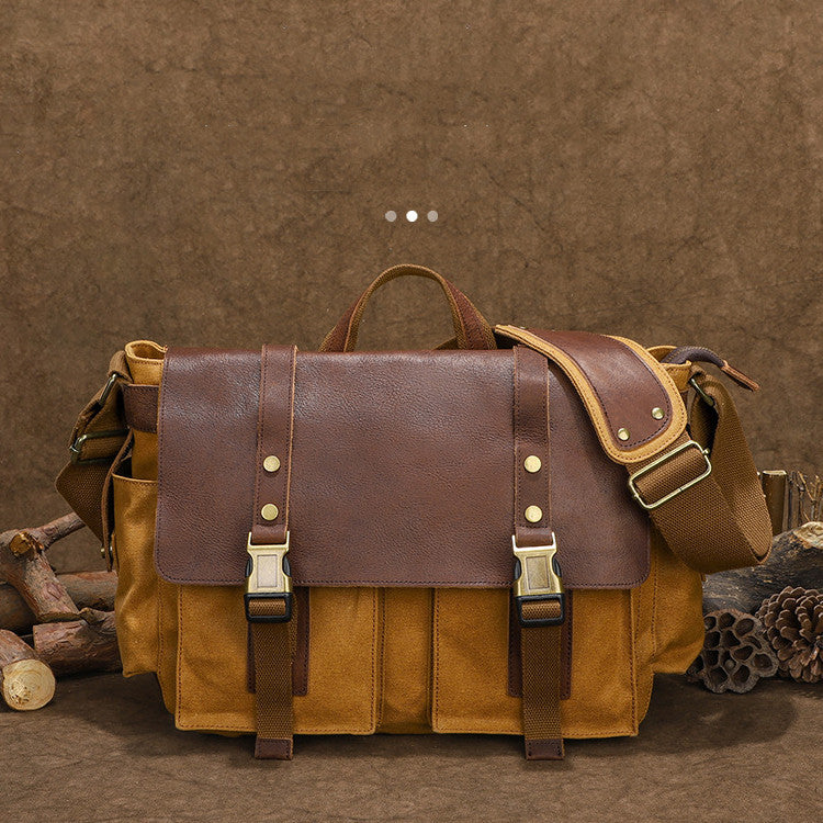 waxed canvas crossbody bag - MRSLM