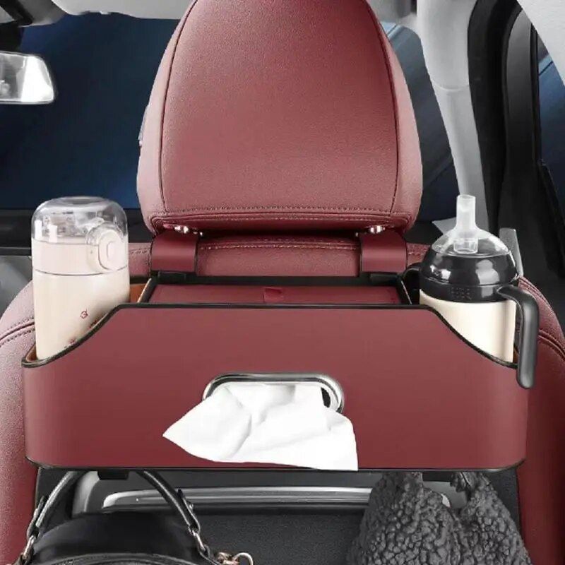 PU leather car seat back organizer, view 11 - MRSLM