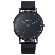 men's black stainless steel quartz watch, view 4 - MRSLM