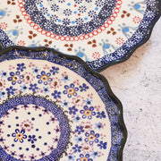 underglaze floral porcelain plate, view 4 - MRSLM