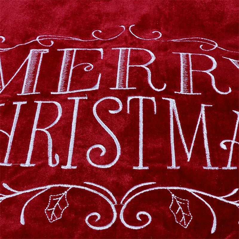 red christmas tree skirt, view 2 - MRSLM