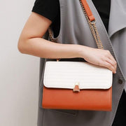 color block quilted shoulder bag, view 8 - MRSLM