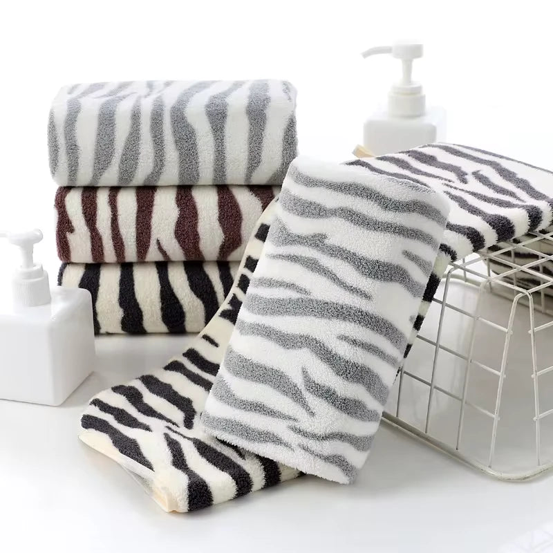 quick-dry zebra stripe microfiber towel - MRSLM