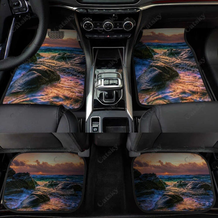 Nature Sunset Summer Car Floor Mats Carpet Non-Slip