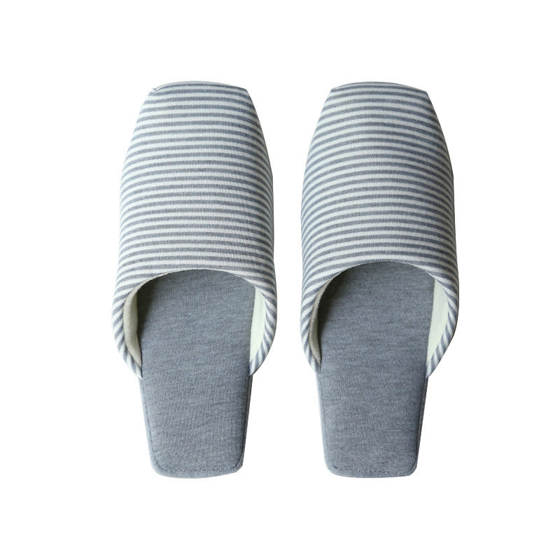 striped soft sole bedroom slippers, view 6 - MRSLM