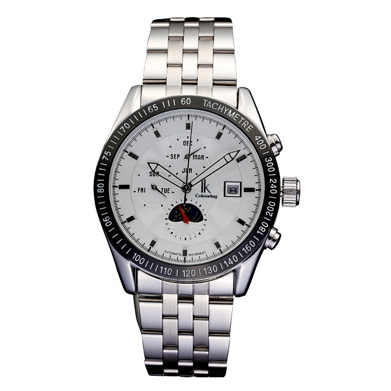 men's automatic luminous calendar watch, view 2 - MRSLM