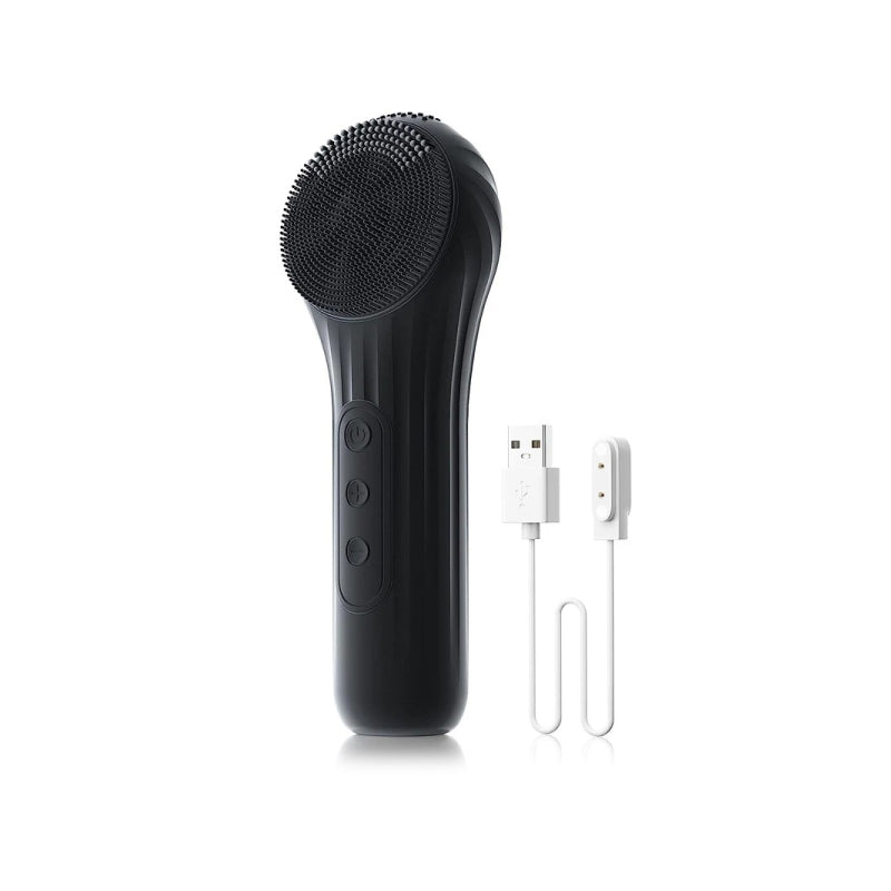 electric silicone facial cleansing brush, view 3 - MRSLM