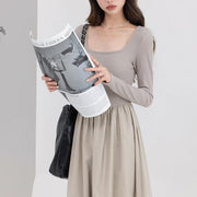 square neck casual dress, view 5 - MRSLM