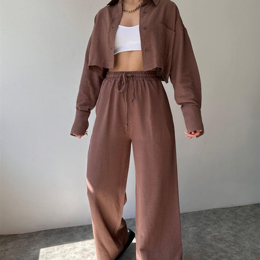 women's long sleeve shirt and trousers suit - MRSLM