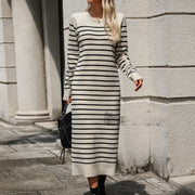 striped knit dress, view 4 - MRSLM