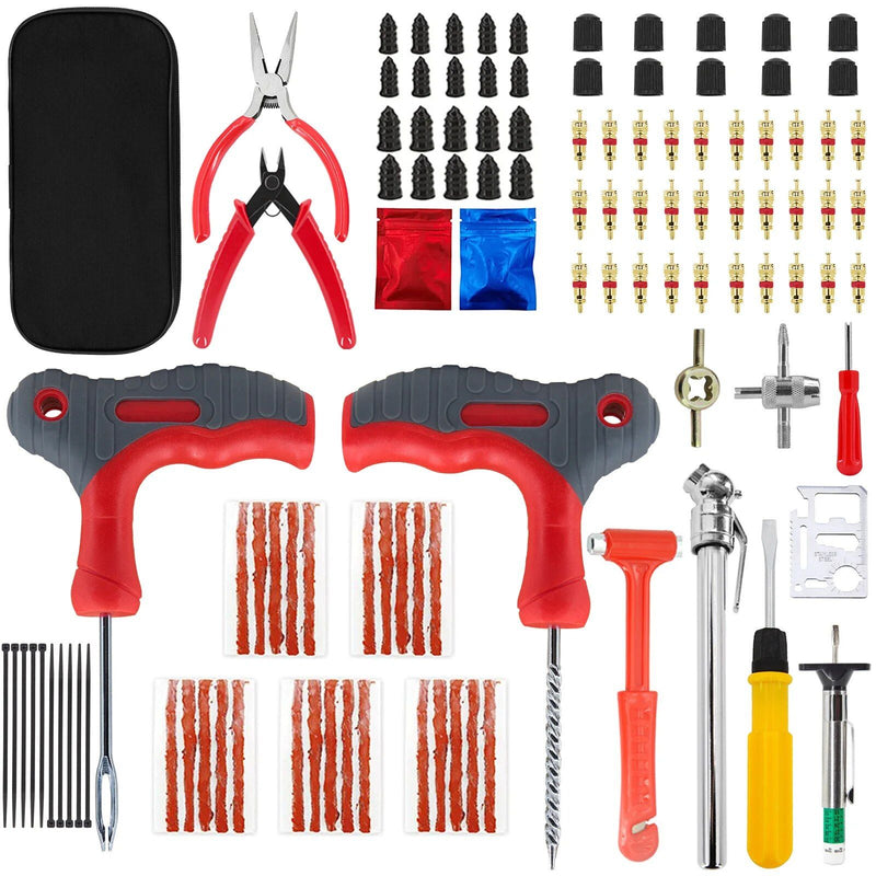 Car tire repair and emergency tool set, view 3 - MRSLM