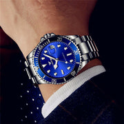 men's stainless steel luminous quartz watch, view 7 - MRSLM