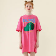 cartoon dog long tee with 3d ears - MRSLM