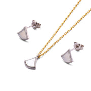 women's white shell necklace, view 3 - MRSLM