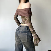 slim-fit off-shoulder top, view 3 - MRSLM