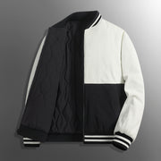 Men's reversible plaid baseball collar jacket, view 3 - MRSLM