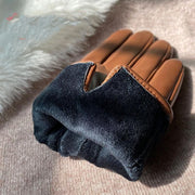 women's warm fleece suede gloves, view 3 - MRSLM