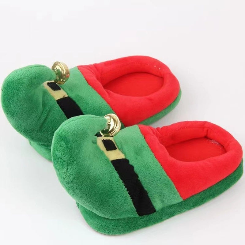 Christmas Santa and elk home slippers, view 3 - MRSLM