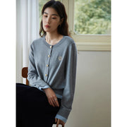 contrast color knit sweater, view 3 - MRSLM