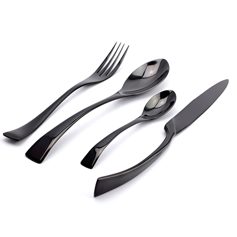 black rose stainless steel cutlery set, view 11 - MRSLM