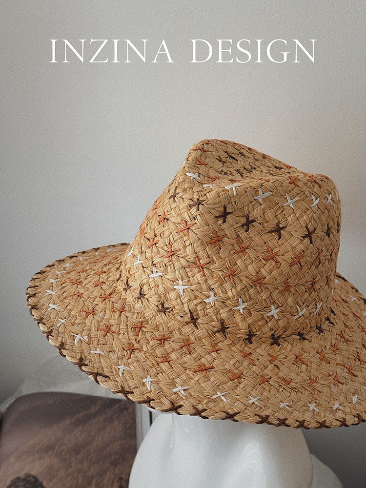 retro western straw hat, view 9 - MRSLM
