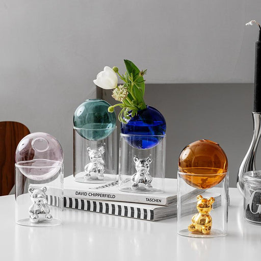 nordic bubble glass bear vase - MRSLM