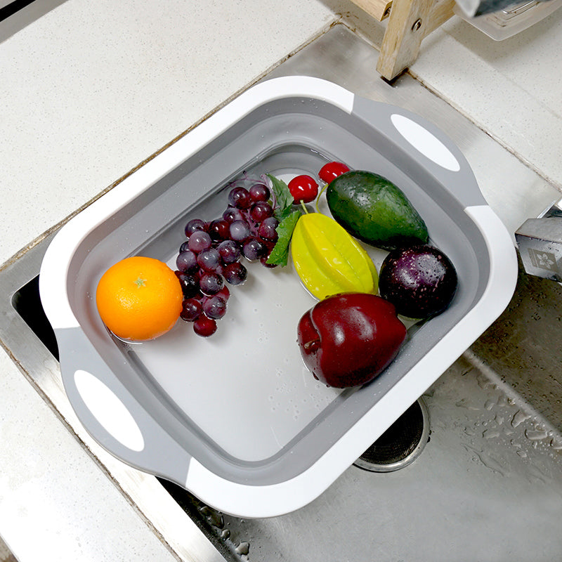 portable foldable cutting board and washing bucket, view 7 - MRSLM