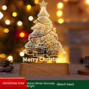 christmas 3d acrylic led night light, view 3 - MRSLM