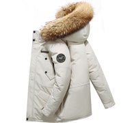 duck down fur collar jacket, view 3 - MRSLM