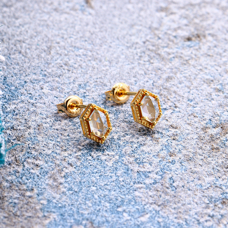 sky blue topaz stud earrings, view 6 - MRSLM