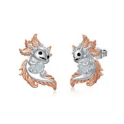 axolotl sterling silver stud earrings - MRSLM
