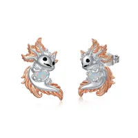 axolotl sterling silver stud earrings - MRSLM