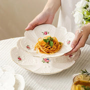 Retro floral ceramic dessert plate - MRSLM