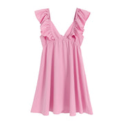 Pink sleeveless dress, view 5 - MRSLM