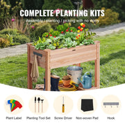 elevated wooden garden bed planter kit, view 7 - MRSLM