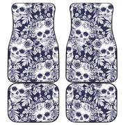 skull floral car floor mats, view 2 - MRSLM