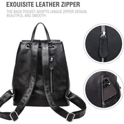 genuine leather backpack for women, view 4 - MRSLM