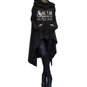 women's irregular hem hooded sweater, view 3 - MRSLM