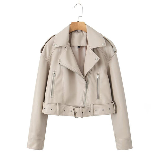 washed motorcycle jacket for women, view 11 - MRSLM