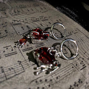 asymmetric zircon heart earrings - MRSLM