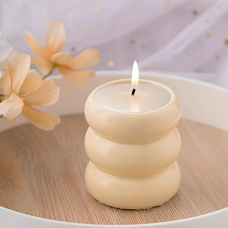 nordic ceramic candlestick holder, view 7 - MRSLM