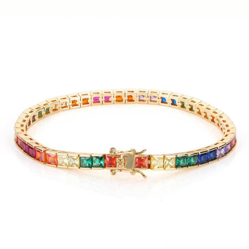 4mm zircon tennis chain bracelet, view 4 - MRSLM