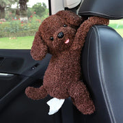 plush animal car tissue box holder, view 3 - MRSLM