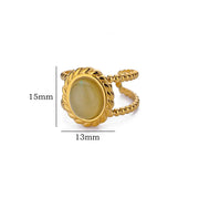 natural white opal ring, view 2 - MRSLM
