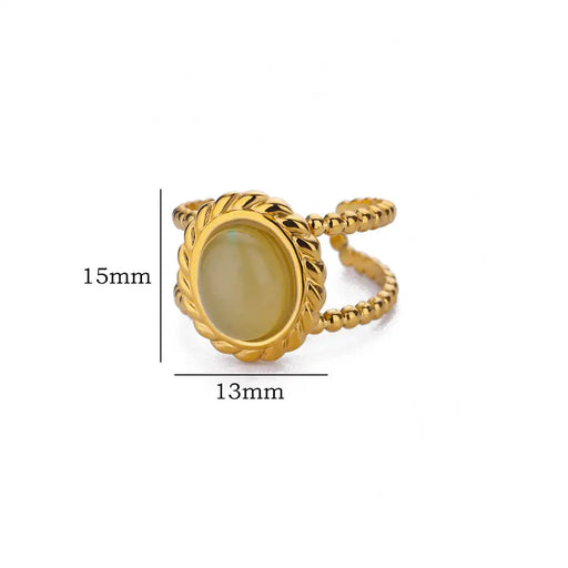 natural white opal ring, view 2 - MRSLM